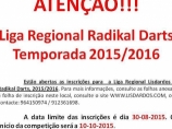 Imagem da notícia: Liga Regional Radikal Darts 2015/2016
